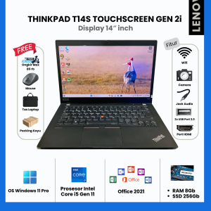 LAPTOP MAHASISWA BERAGARANSI Lenovo ThinkPad T14s Gen 2i (IRIS) Touch Screen
